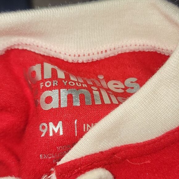 Baby Jammies For Your Families Joyful Celebration Red Sleep & Play size 9m - Picture 5 of 5